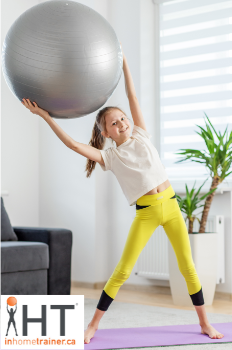 girl with bouncy ball